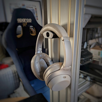 Headphone Holder for Simracing Cockpit and Aluminum Profile Chassis