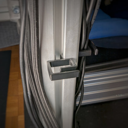 Set van 10 kabelbeheerclips – aluminium profiel sleuf 8 mm