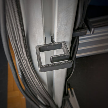 Set van 10 kabelbeheerclips – aluminium profiel sleuf 8 mm