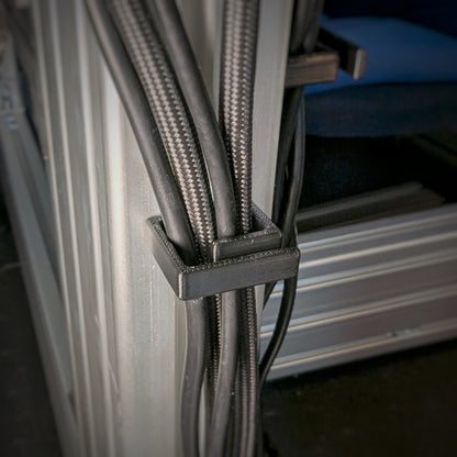 Set van 10 kabelbeheerclips – aluminium profiel sleuf 8 mm