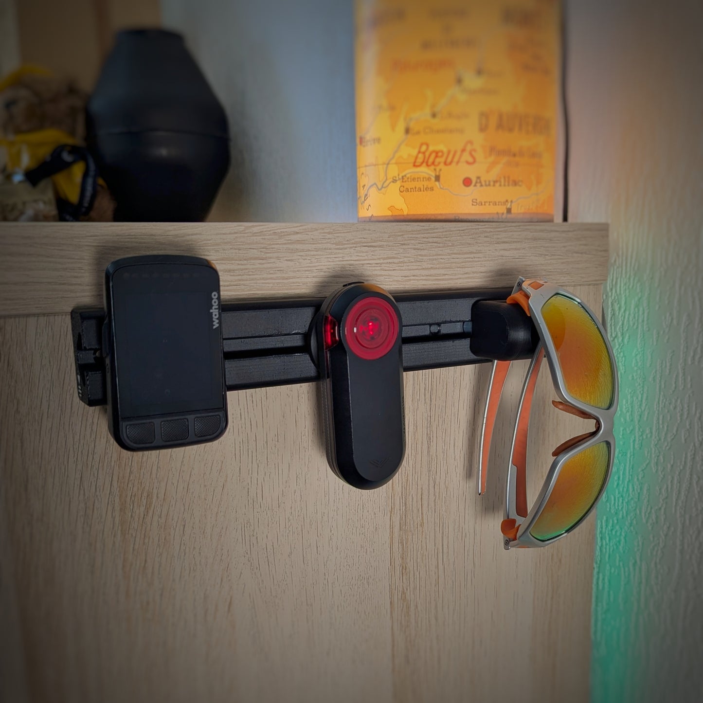 Modulaire fietsopbergset – Wandrail + 3 houders