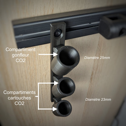 Modulaire fietsopbergset – Wandrail + 3 houders